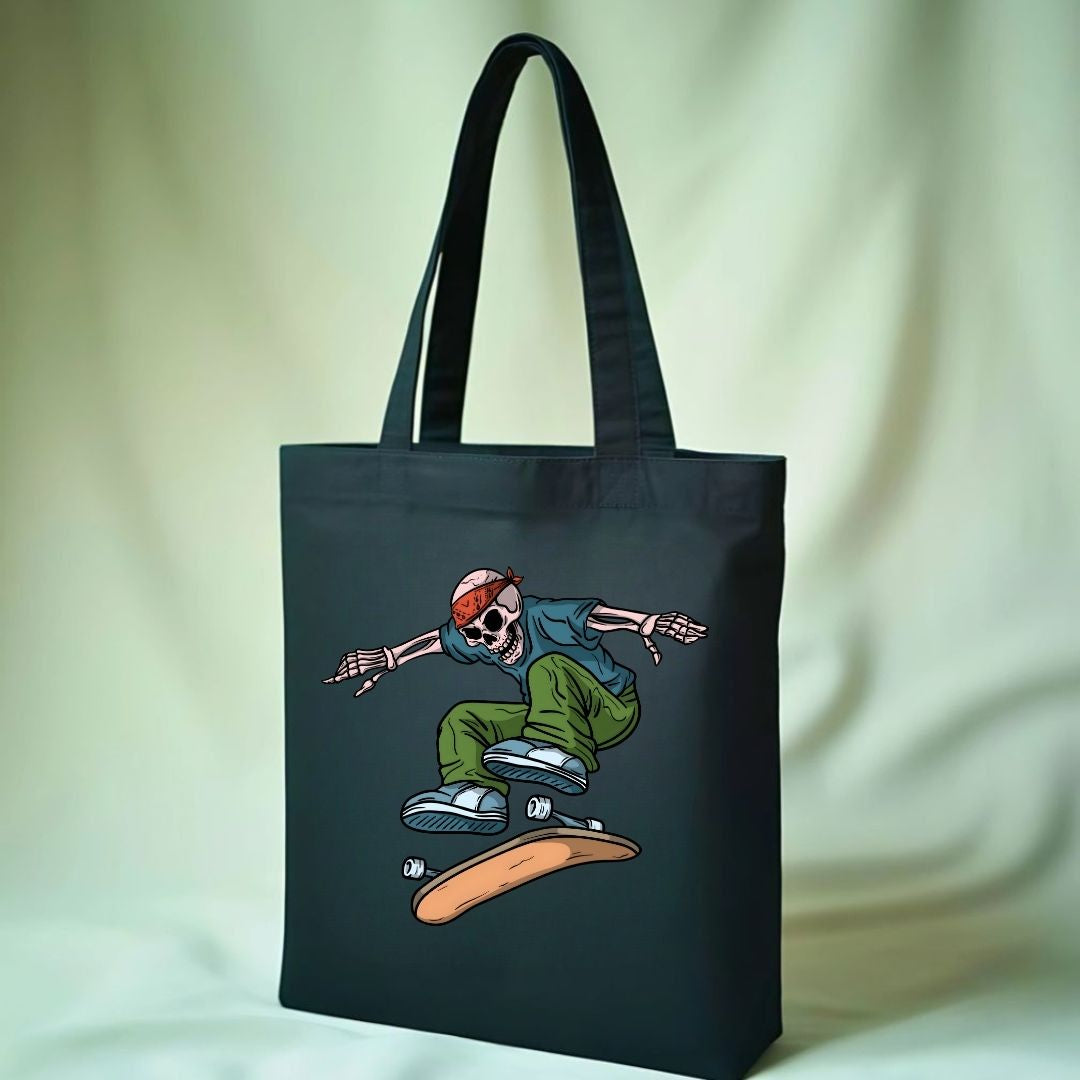 Skull Skater Tote Bag - Durable Skatepark Gear Bag