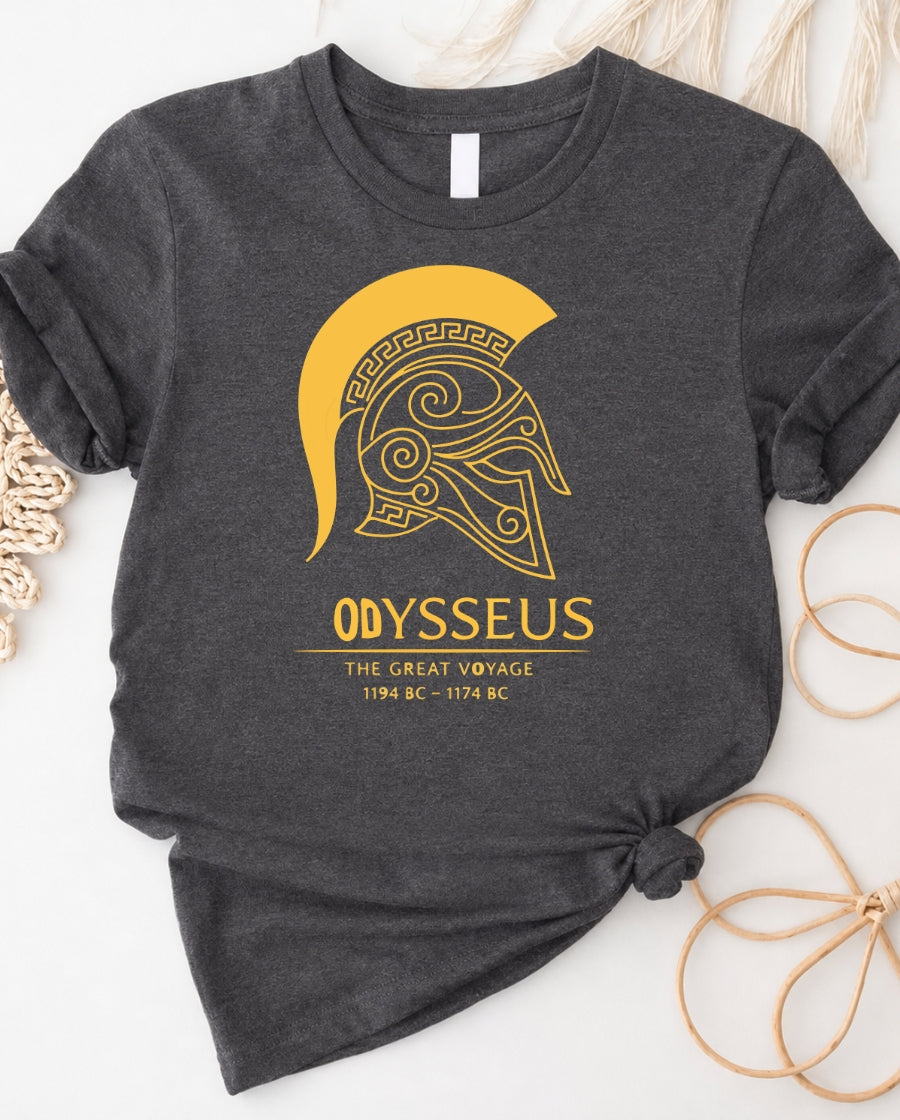 Odysseus Mythic Helmet T-Shirt — The Great Voyage Graphic Tee