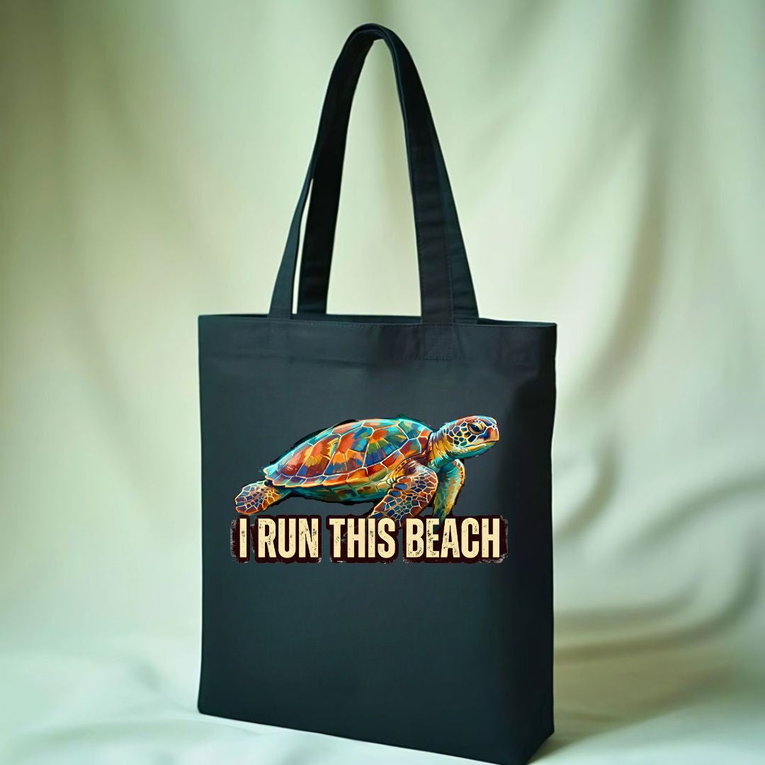 "I Run This Beach" Funny Sassy Beach Tote Bag
