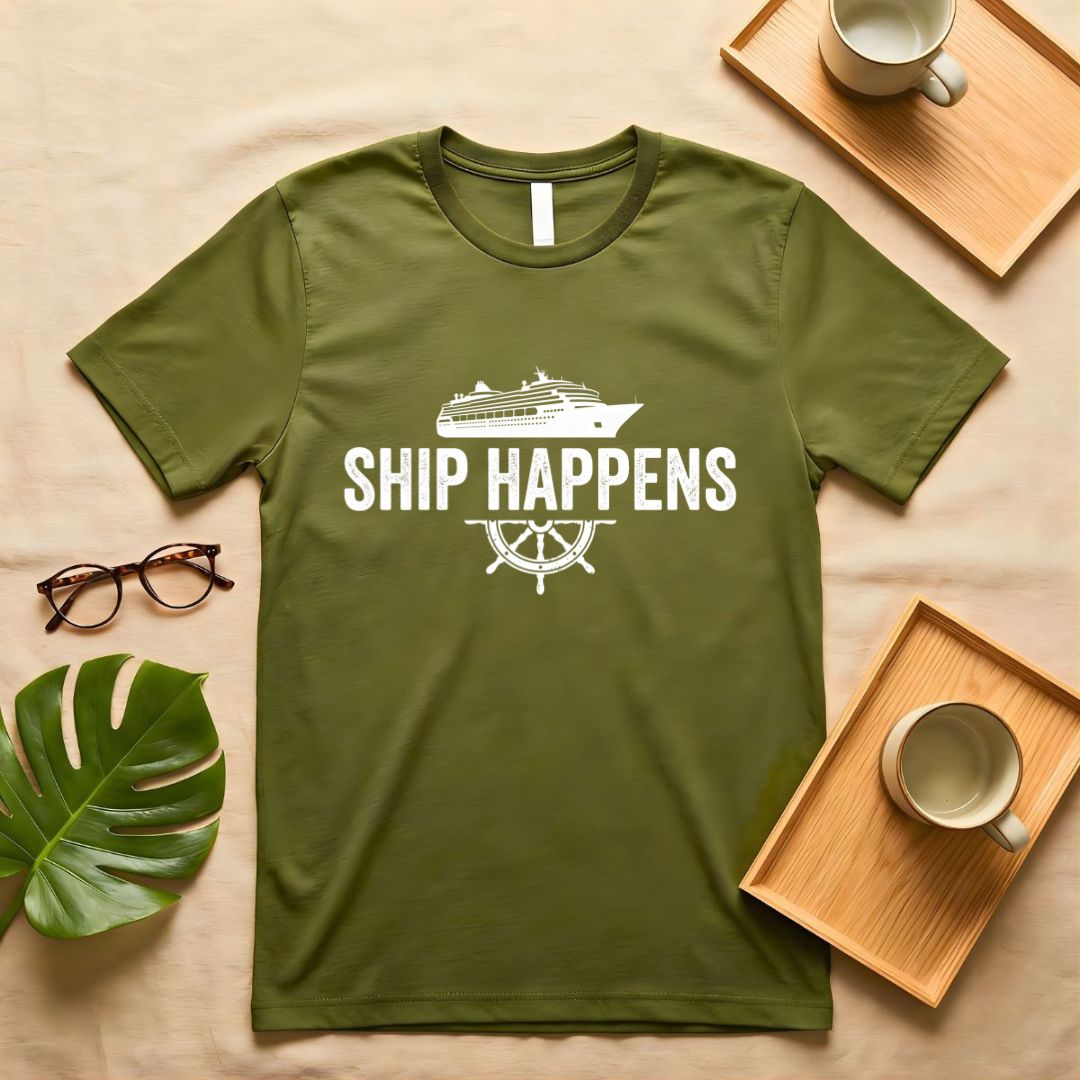 Ship Happens Nautical Sarcasm Pun T-Shirt