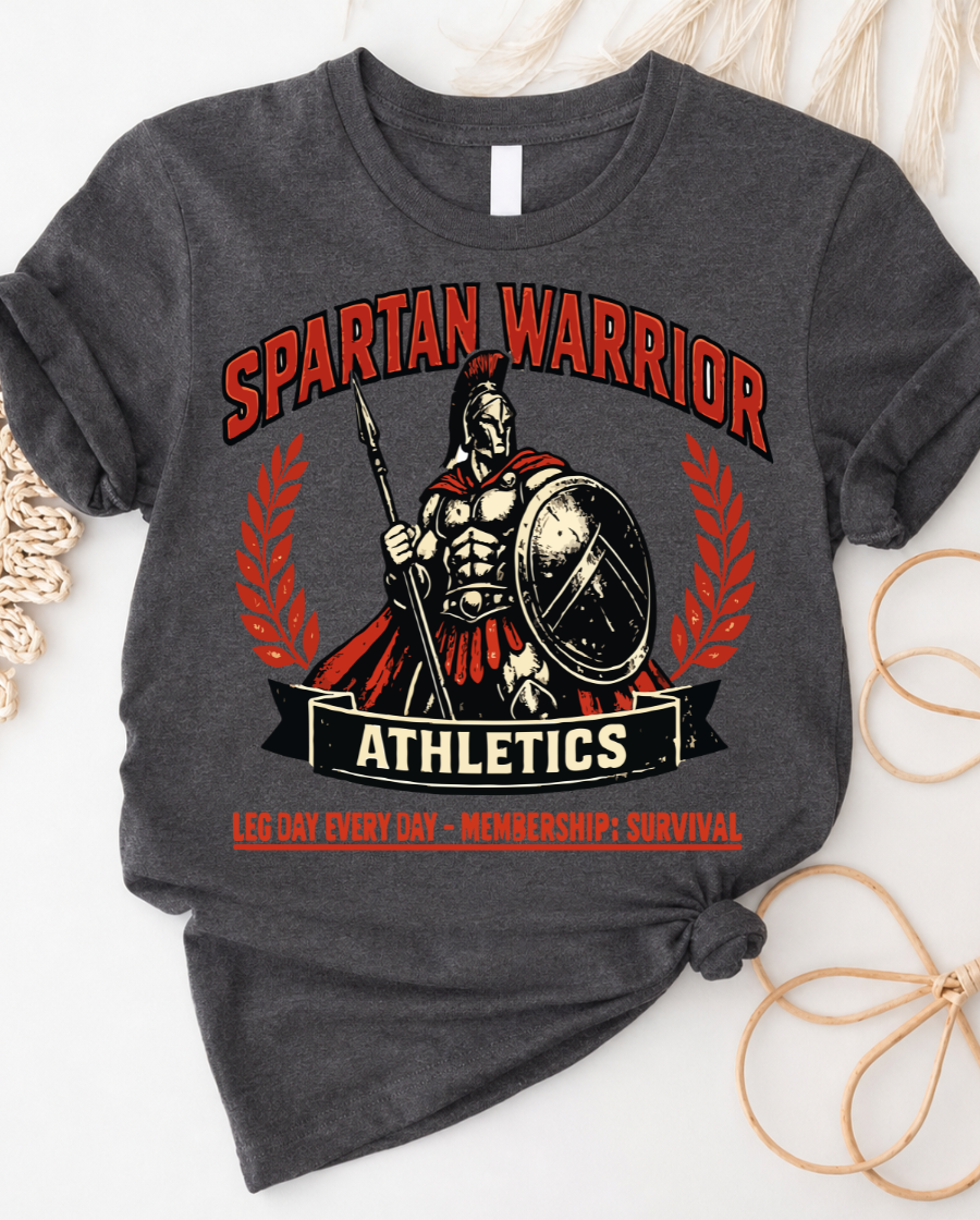 Spartan Warrior Athletics T-Shirt — 'Spartan Warrior' Gym Tee