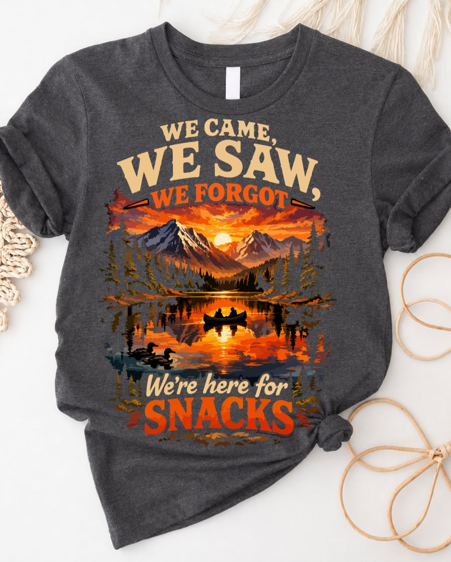 We came we saw we forgot t-shirt with vintage typography design