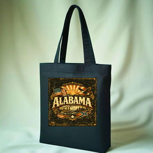 Alabama State Outline Tote Bag