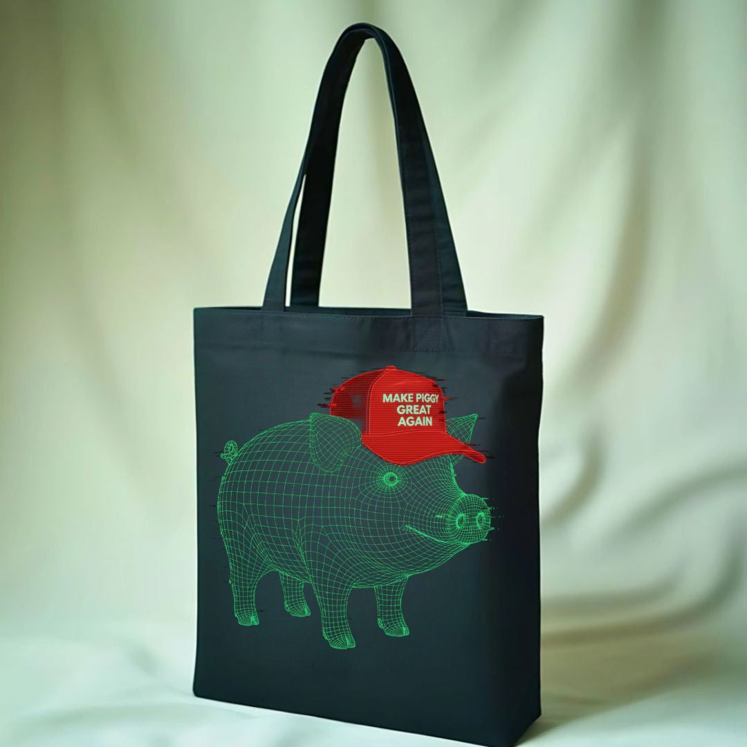 "Make Piggy Great Again" Cute Pig Parody Tote Bag