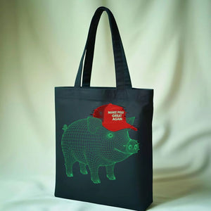 "Make Piggy Great Again" Cute Pig Parody Tote Bag