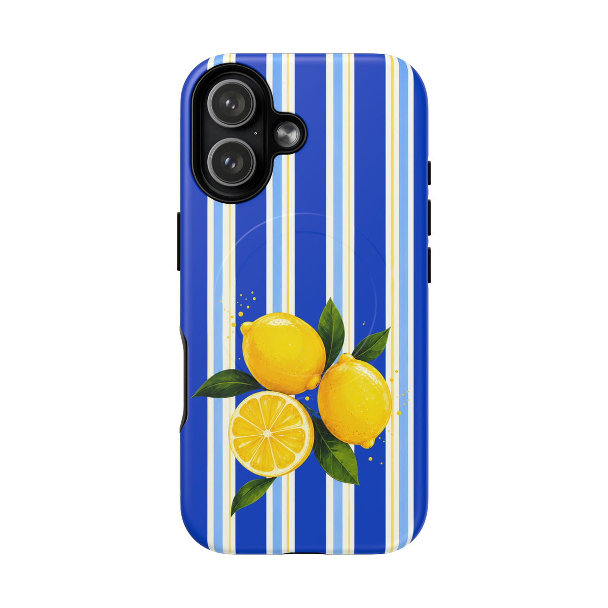 Lemon Stripe Tough Magnetic Phone Case