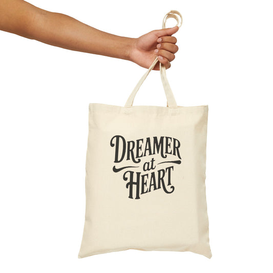 Dreamer at Heart Canvas Tote Bag By Memez Store