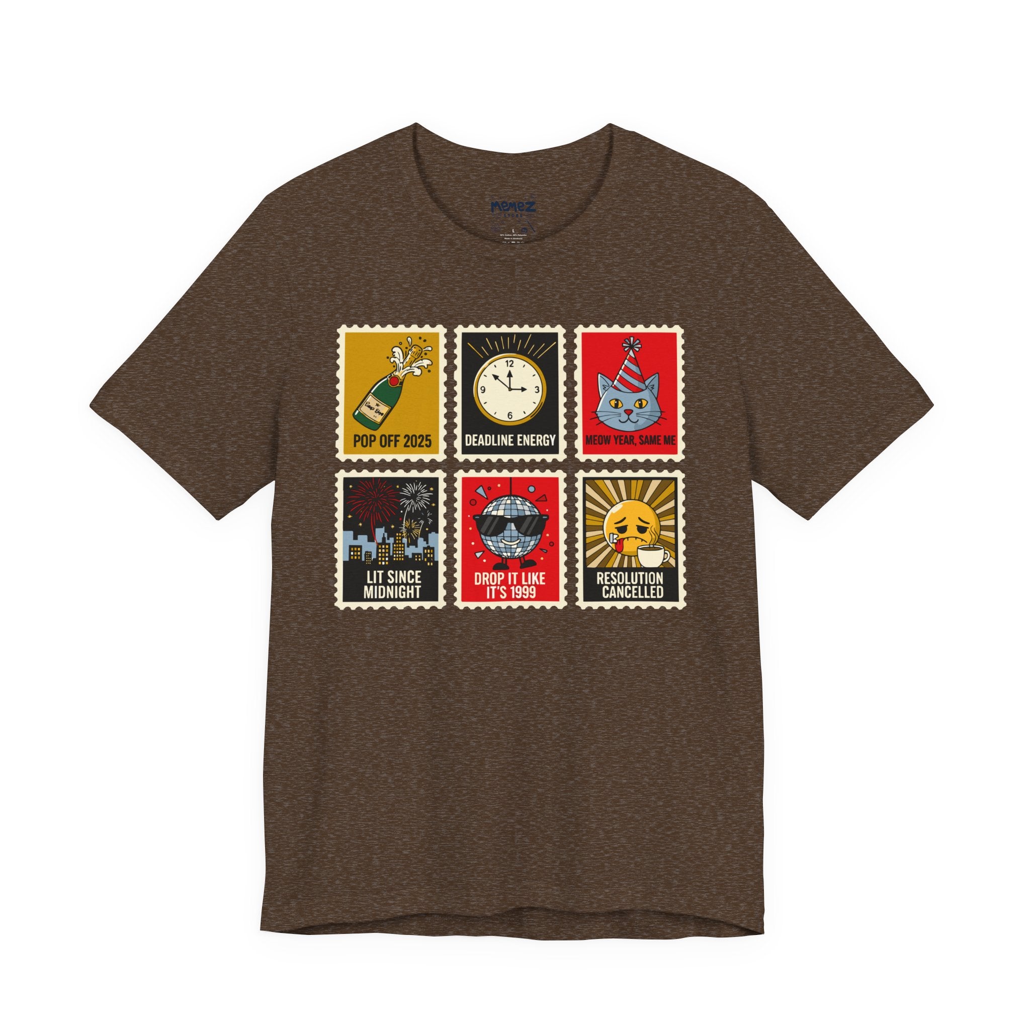New Year  Stamp Collection Meme Funny Tee