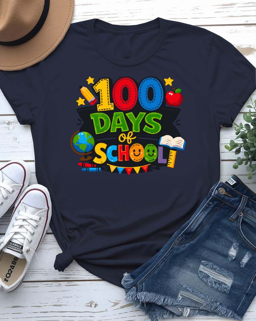 100 Days of School Celebration T-Shirt for Kids