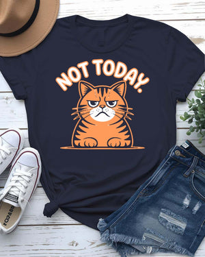 Not Today Cat Lover Graphic T-Shirt