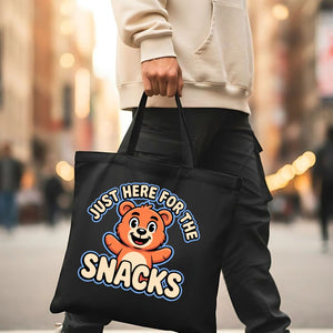 Just Here for Snacks Graphic Tote Bag