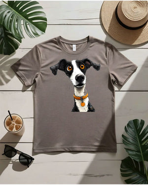 Cute dog vibes tee happy puppy face floppy ears graphic
