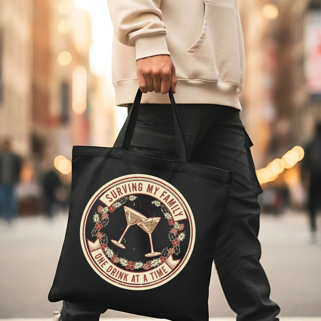 Serving My Family Funny Household Management Tote Bag