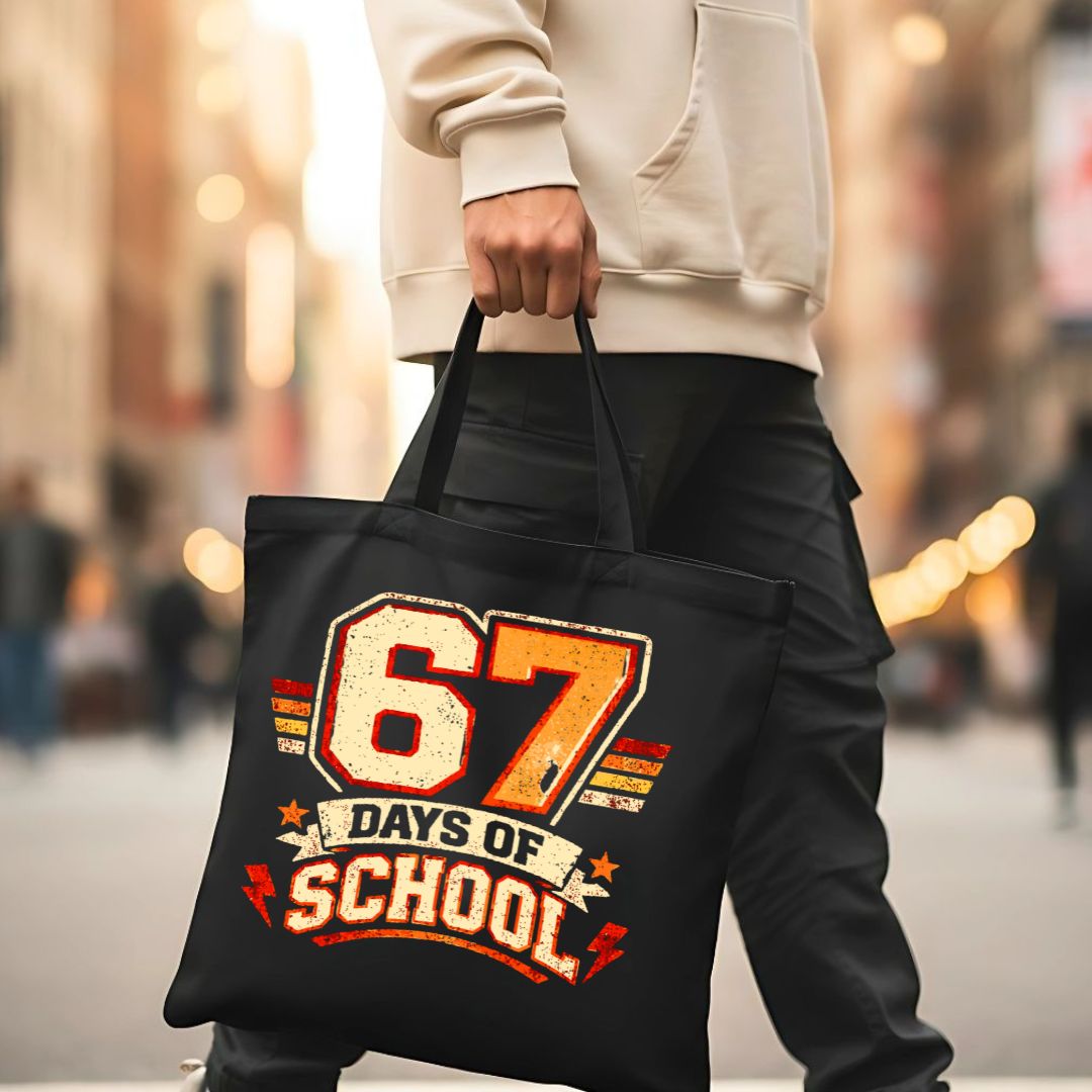 67 Days of School Celebration Tote Bag