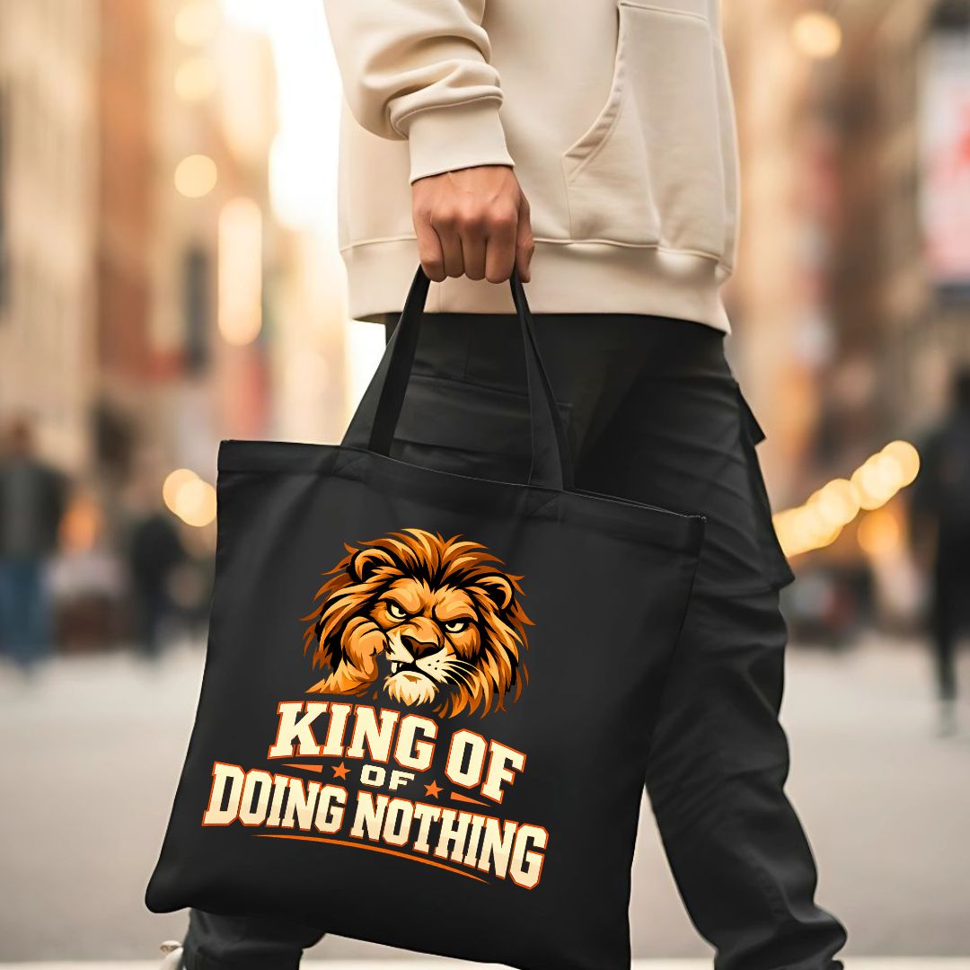 King of Doing Nothing Graphic Tote Bag