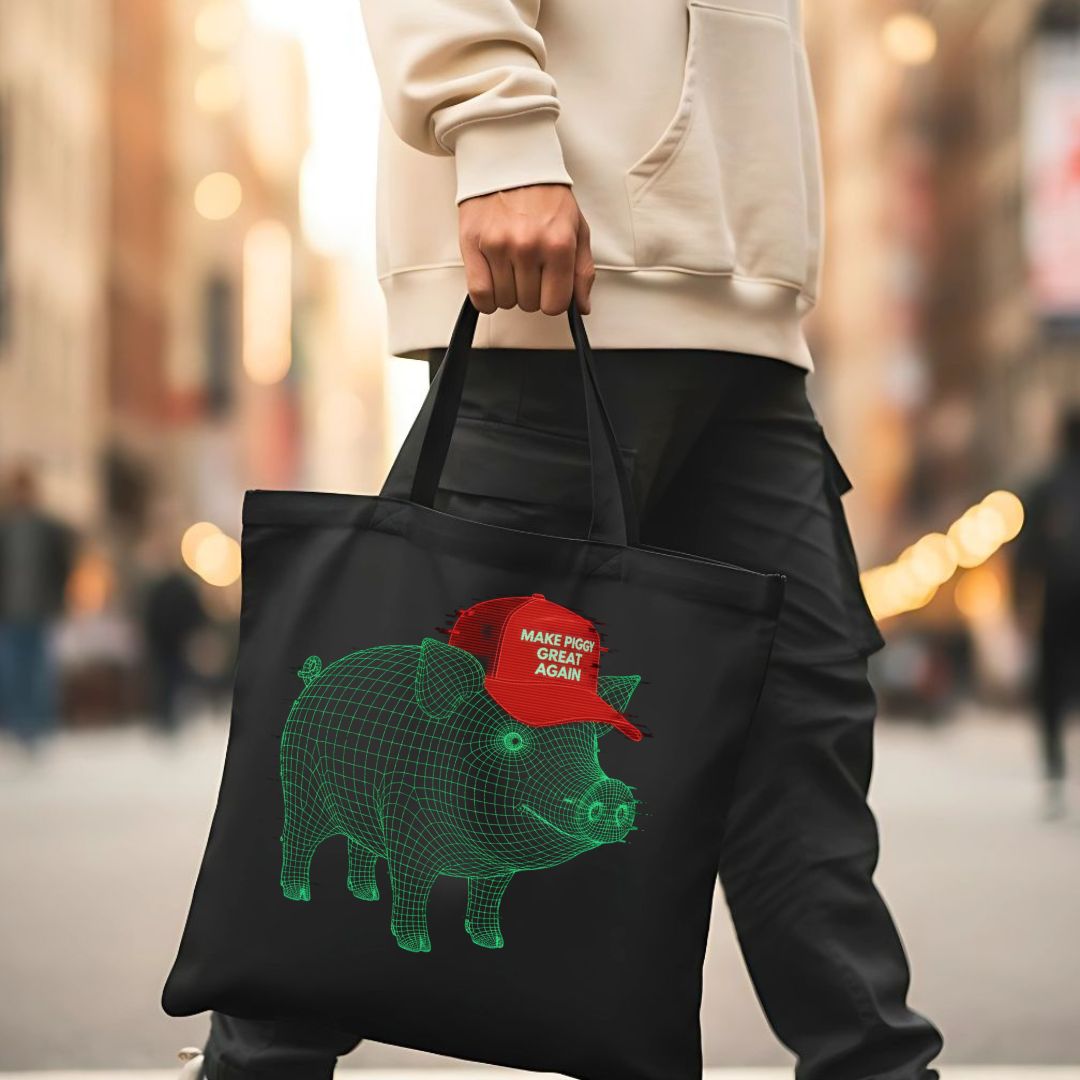 "Make Piggy Great Again" Cute Pig Parody Tote Bag