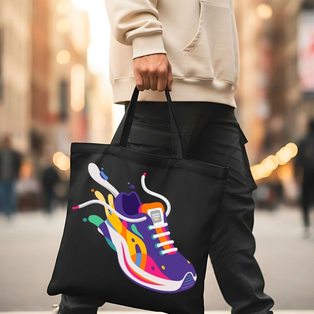 Color Joggers Bacon Me Crazy Tote Bag - Vibrant Stripe Graphic Tote