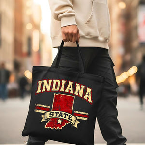 Indiana State Outline Tote Bag