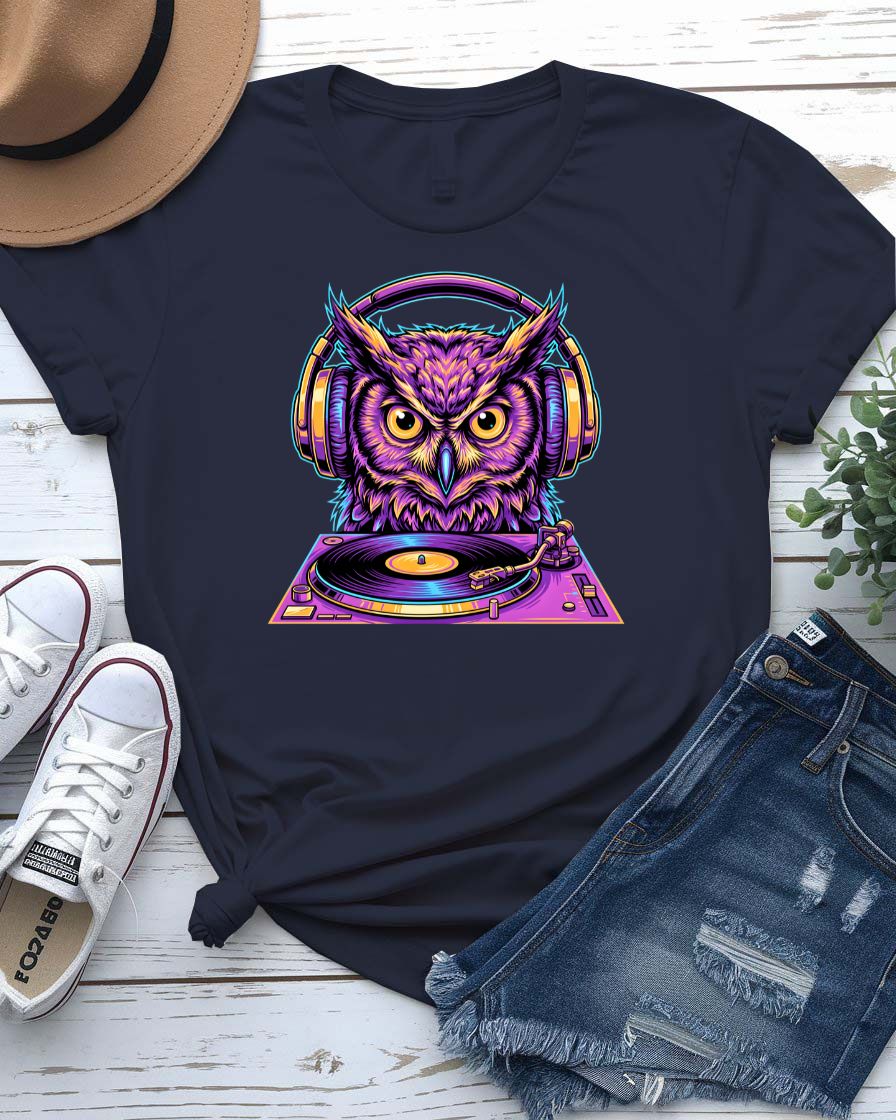 DJ Owl Graphic Streetwear T-Shirt