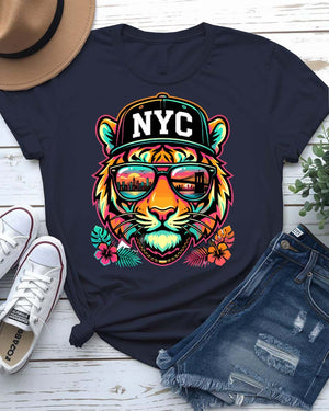 Cute lion face tee for toddlers front view