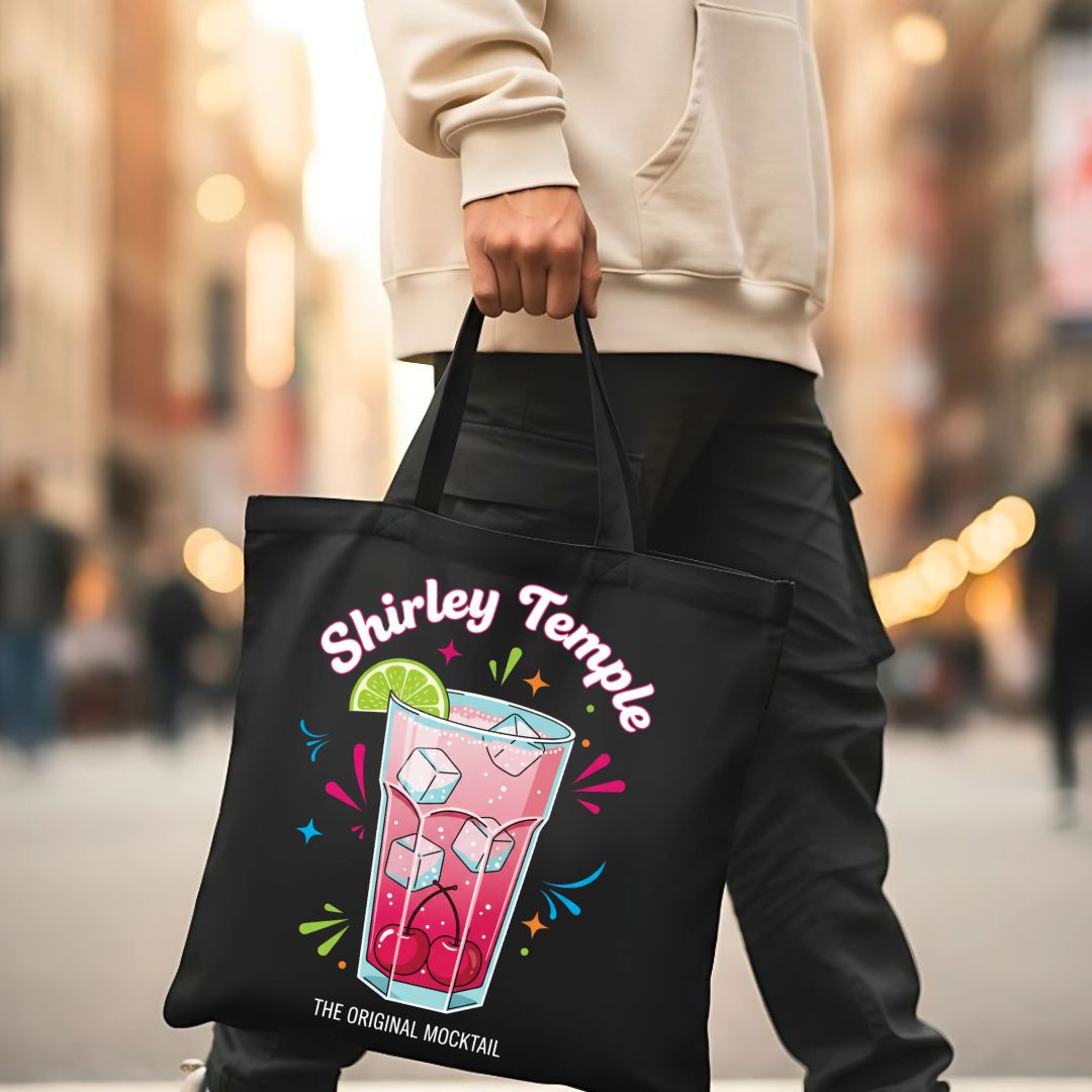 Shirley Temple Vintage Child Star &amp; Mocktail Tote Bag