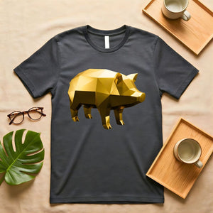 Gold Ceramic Piggy Bank Meme T-Shirt