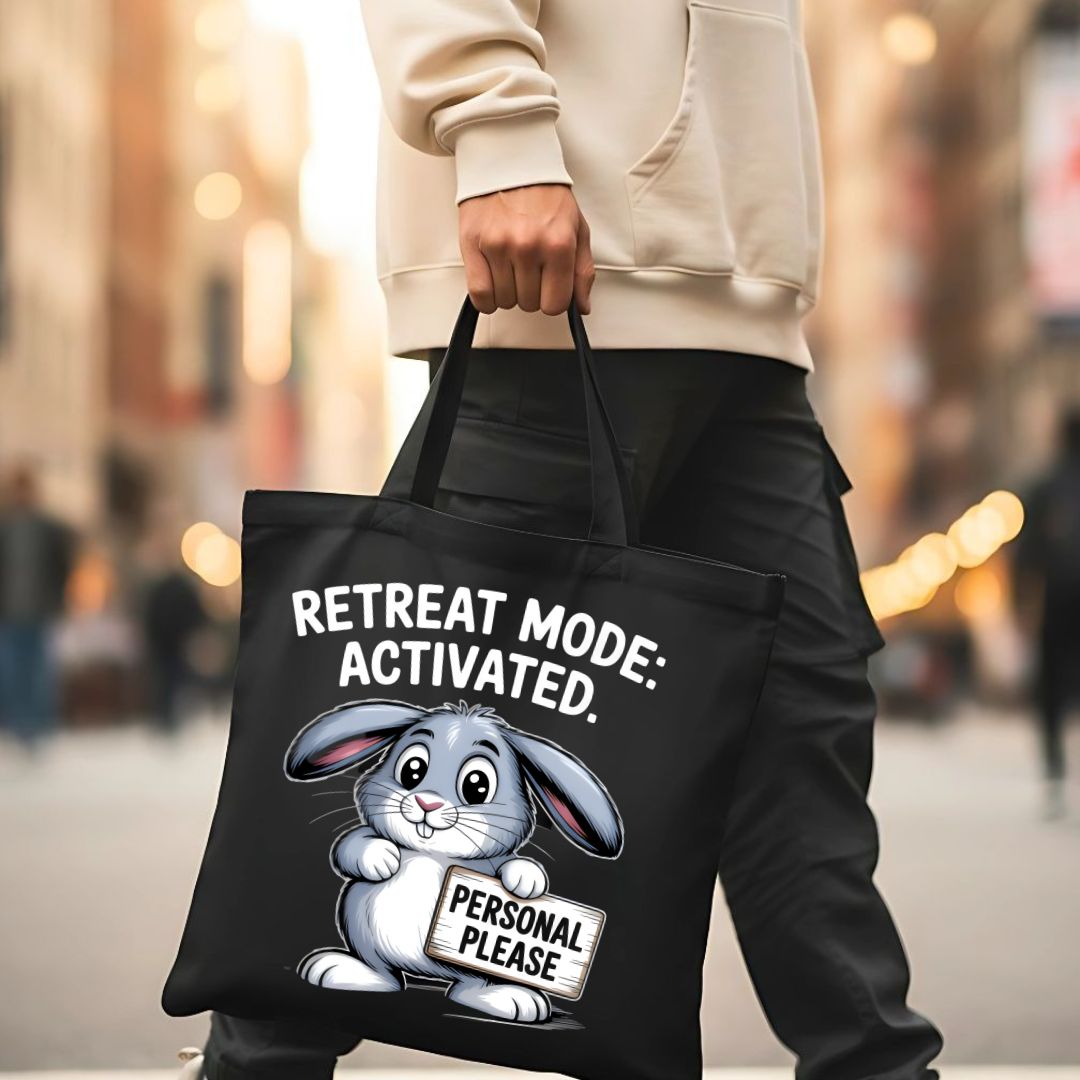 "Hoppy &amp; You Know It" Funny Bunny Pun Tote Bag