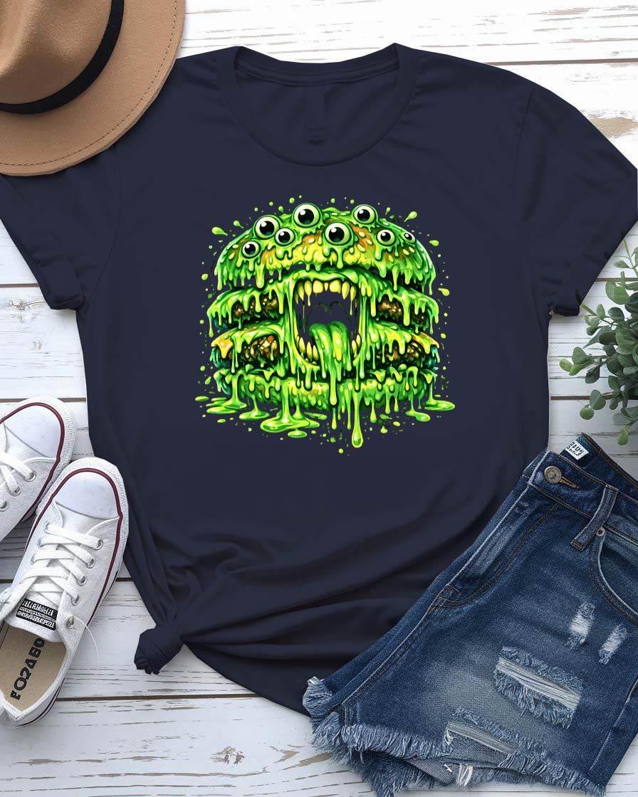 Alien Burger Graphic Streetwear T-Shirt