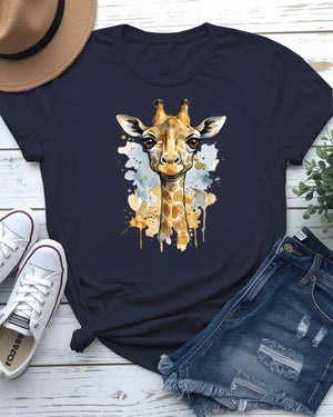 Cute zebra tee striped animal face with big eyes graphic