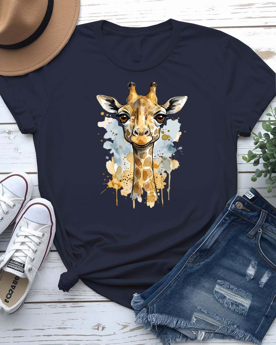 Cute zebra tee striped animal face with big eyes graphic