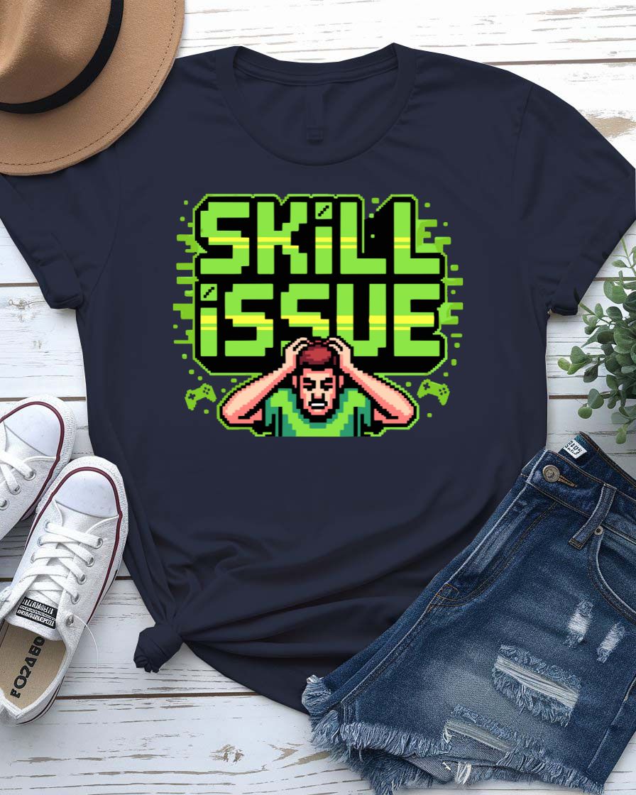 Skill Issue Gamer Graphic T-Shirt