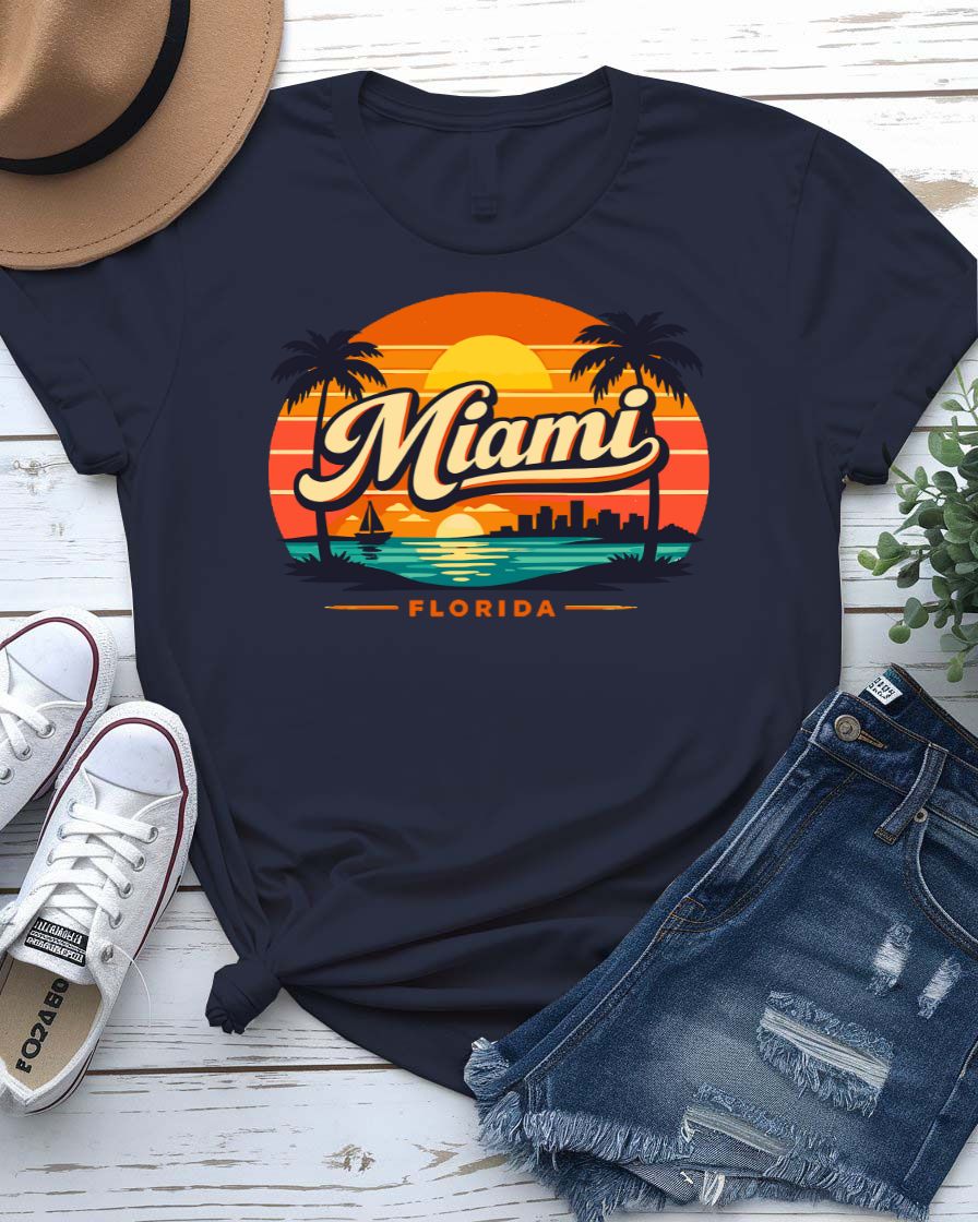 Retro Miami Graphic T-Shirt