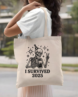 I Survived 2025 Funny Milestone Celebration Tote Bag