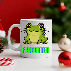 Frogotten Coffee Mug – funny frog meme ceramic coffee cup for caffeine lovers by Memez.Store