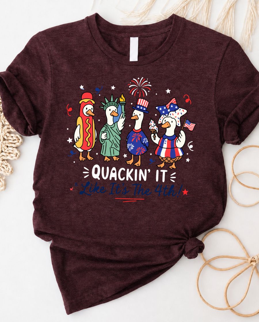 'Quaking It' graphic tee bold playful design