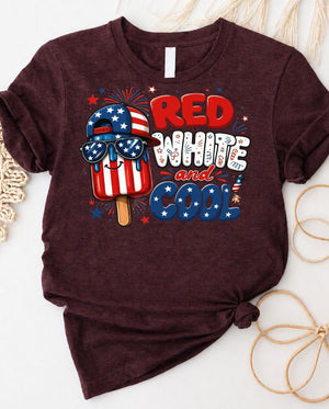 Red and white striped tee classic cool short sleeve shirt