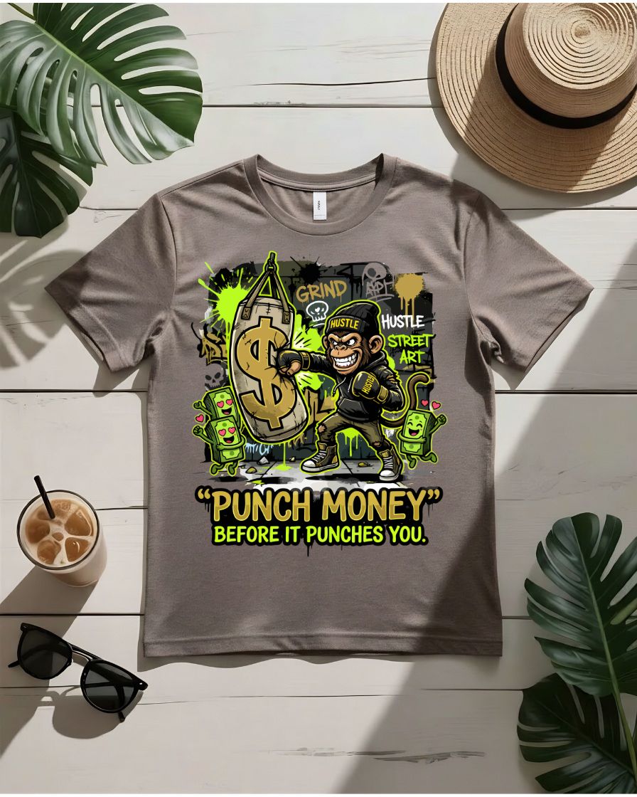 Punch money before it punches you tee boxing glove dollar sign
