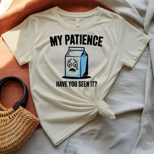 My Patience Inspirational Quote T-Shirt - Minimalist Mindfulness Tee