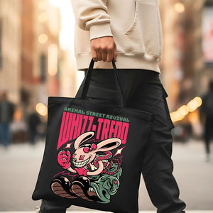 Whiz Trend Graphic Canvas Tote Bag - Modern Contemporary Tote