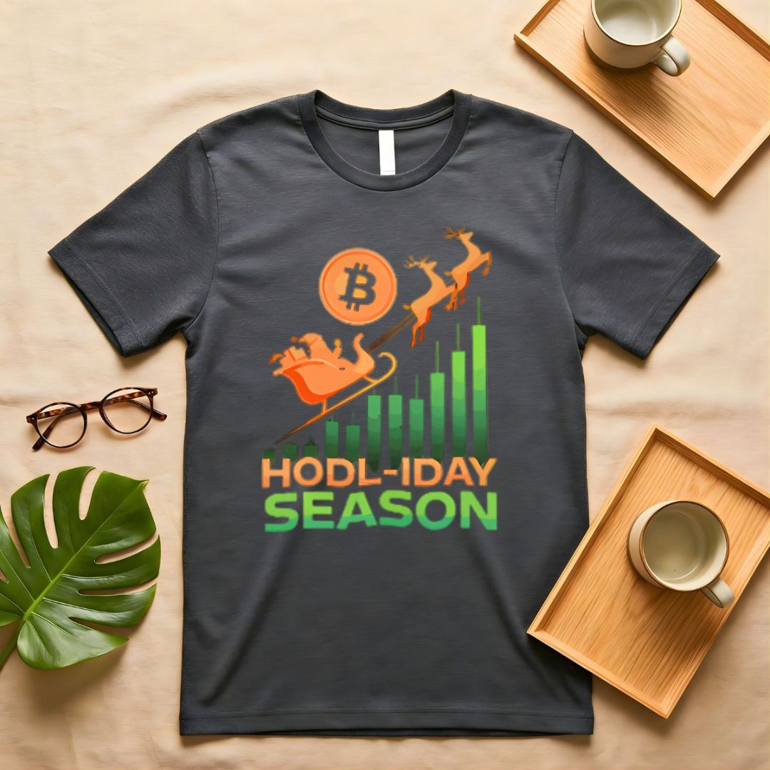 HODL-IDAY Crypto Bitcoin Christmas Pun T-Shirt