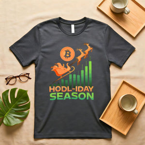 HODL-IDAY Crypto Bitcoin Christmas Pun T-Shirt