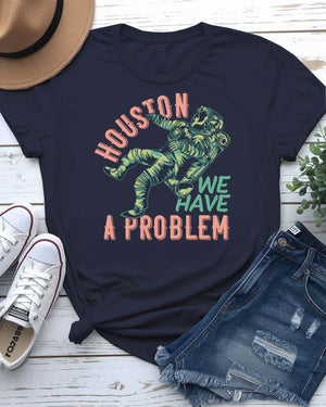 Houston We Have a Problem Urban Style Tee with static transmission on model
