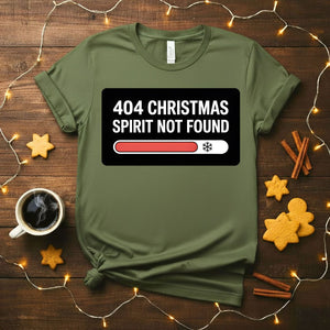 404 Christmas Spirit Not Found funny programmer t-shirt