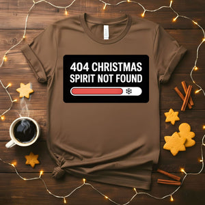 404 Christmas Spirit Not Found funny programmer t-shirt