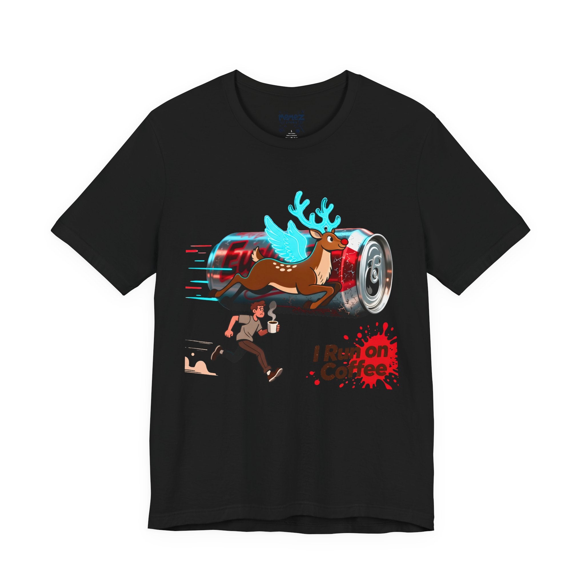 I Run on Coffee Chirstmas  Meme Funny Tee