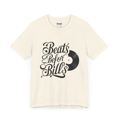 Music Lover's Unisex Tee - Beats Before Bills by Memez Store
