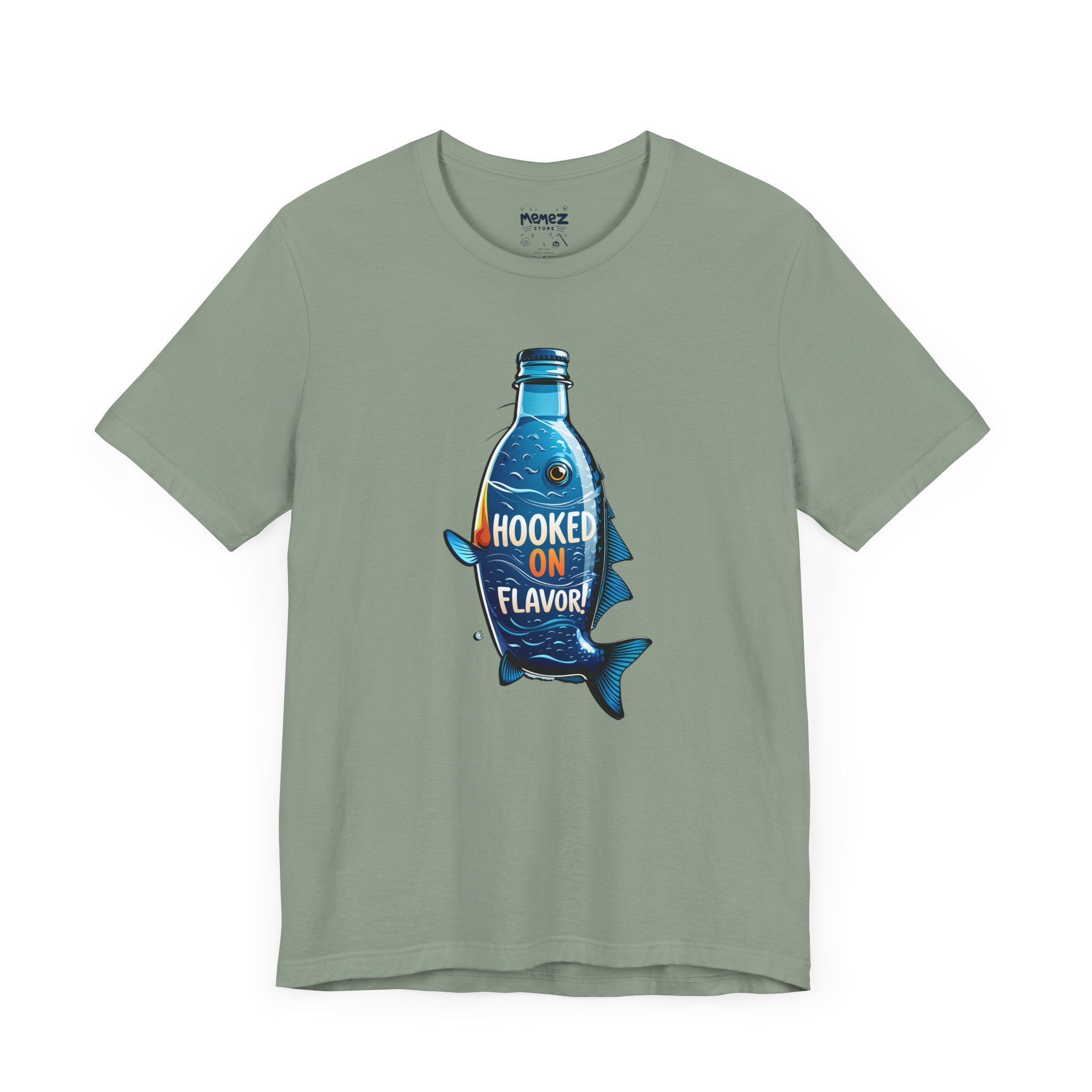 Funny Unisex Tee - Hooked On Flavor By Memez Store
