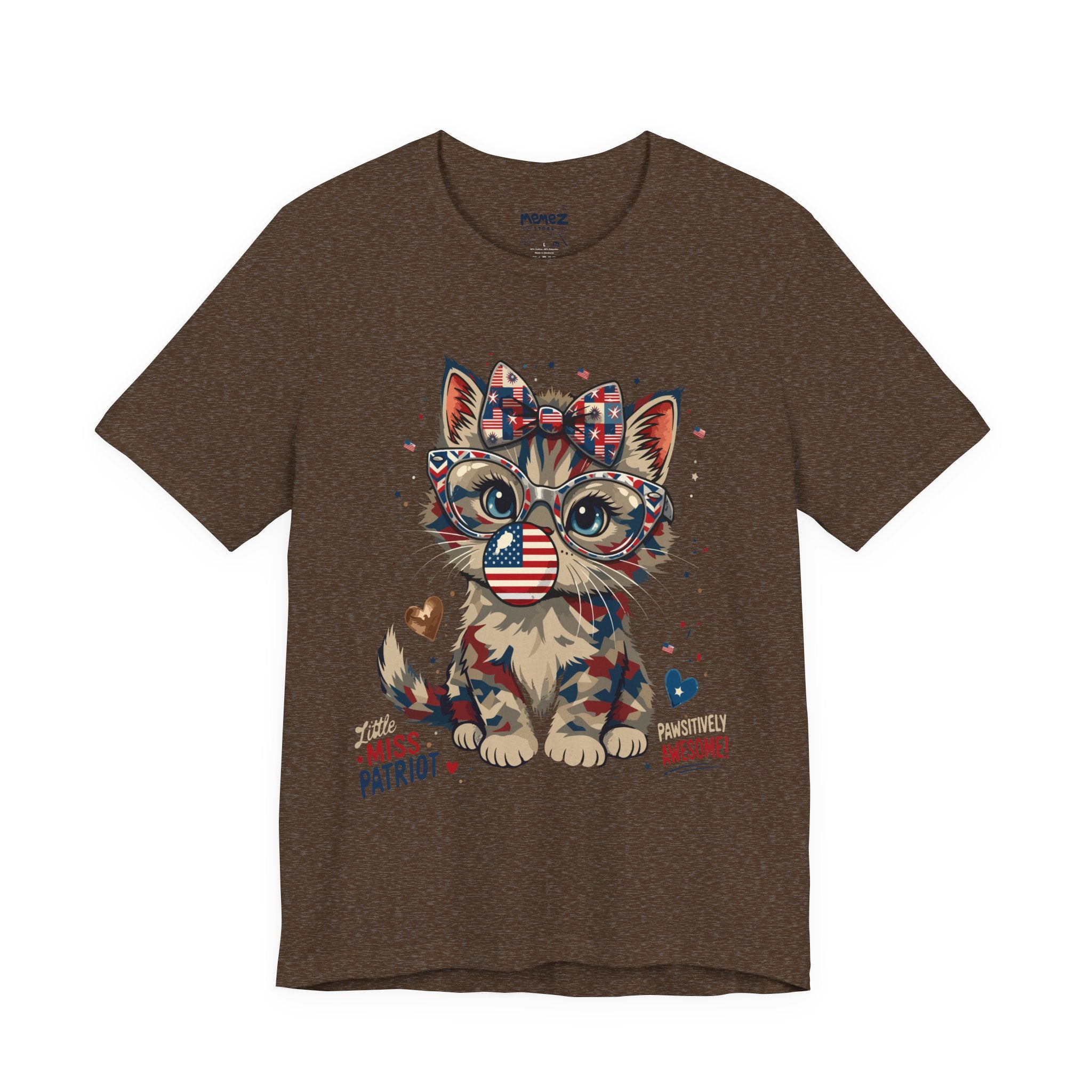 4th of July Cute Cat Tee — Patriotic Cat Graphic T-Shirt