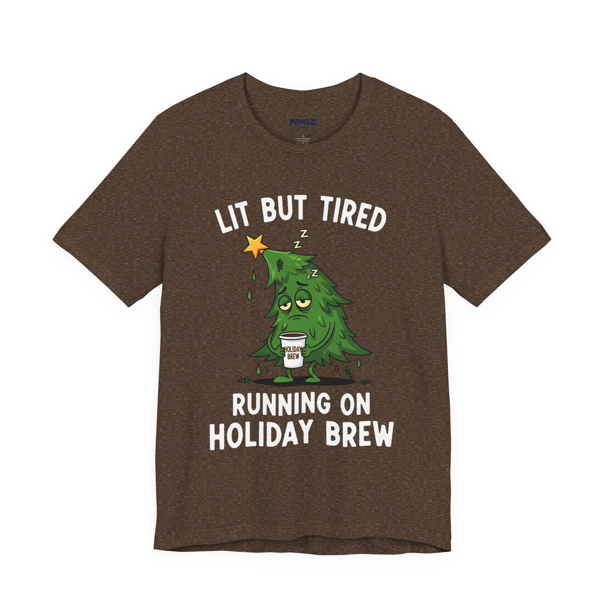 Lit But Tired Chirstmas  Meme Funny Tee