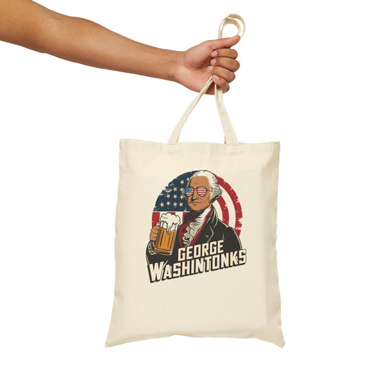 Geor Washingtonks Parody Canvas Tote Bag By Memez Store